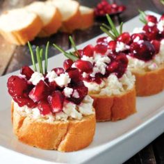 cranberry and feta crostini appetizer
