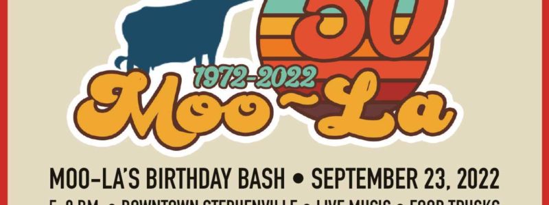 Moo-La's 50th Birthday Bash • September 23 in downtown Stephenville