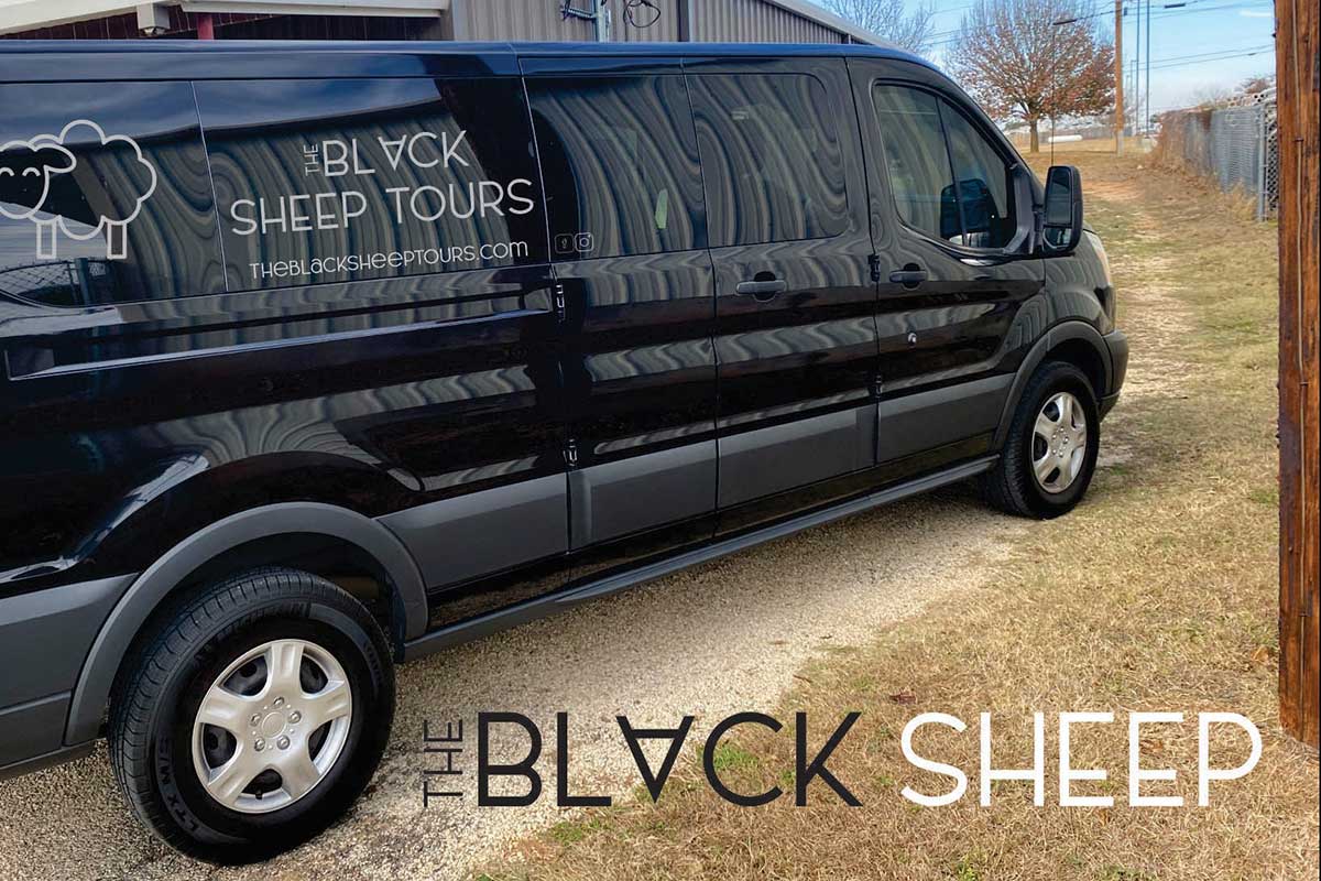The Black Sheep Tours van