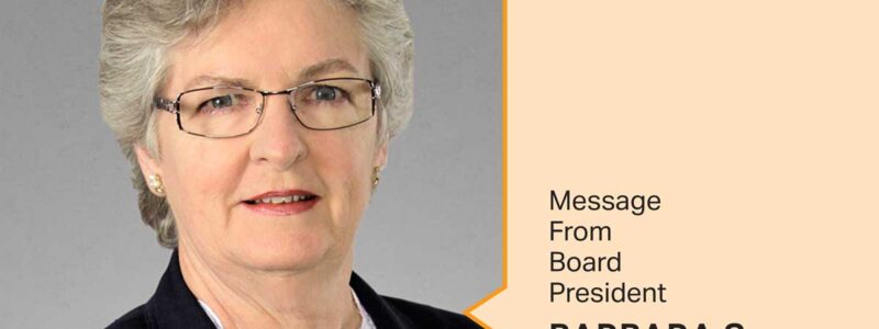 Message from Board President Barbara Miller