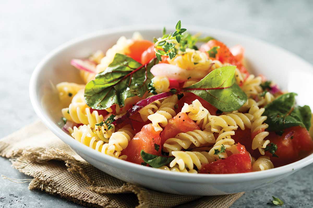 pasta with veggies