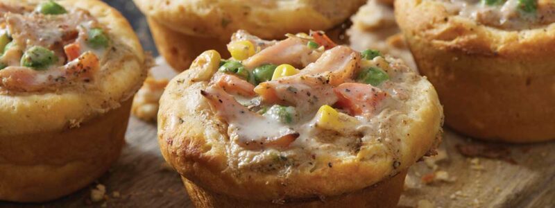 Turkey pot pie muffins