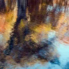 Colorful reflections on the surface of a river