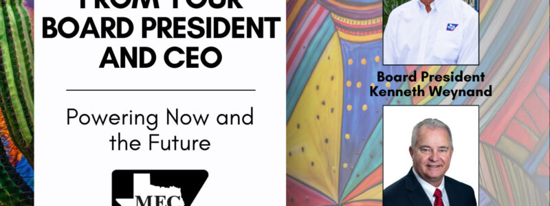 A message from your board president and CEO