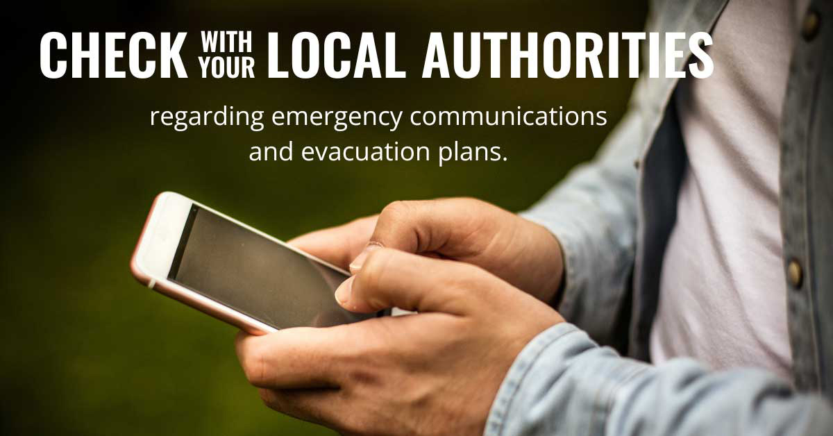 Texas A&M Forest Service reminds you to stay informed on local emergency plans.