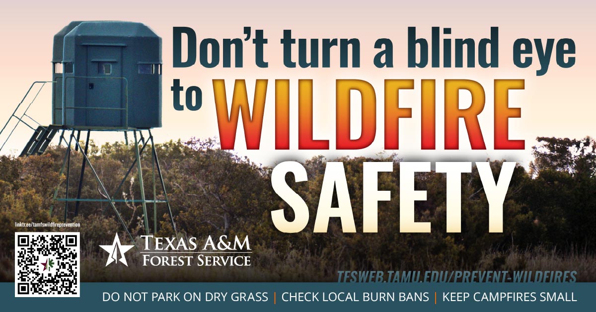Don't turn a blind eye to wildfire safety during hunting season.